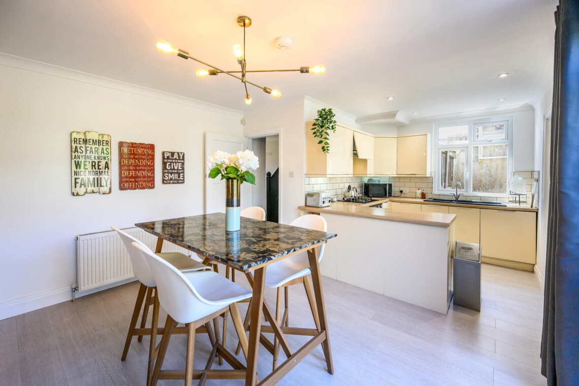 The living room is bright and airy