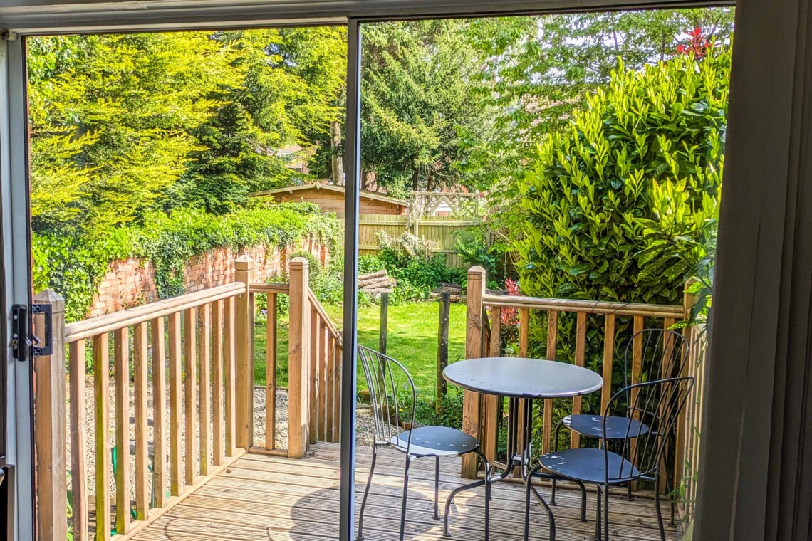 Patio doors to the decking area 