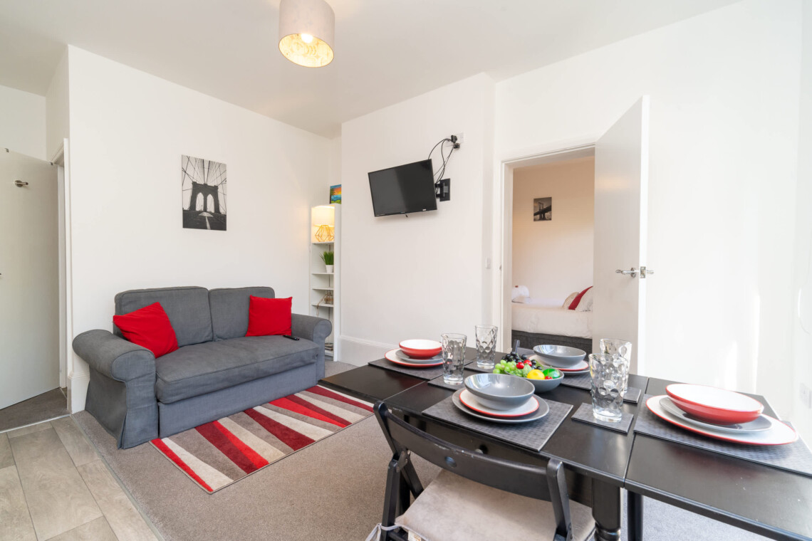 Ruby Suite dining and living space