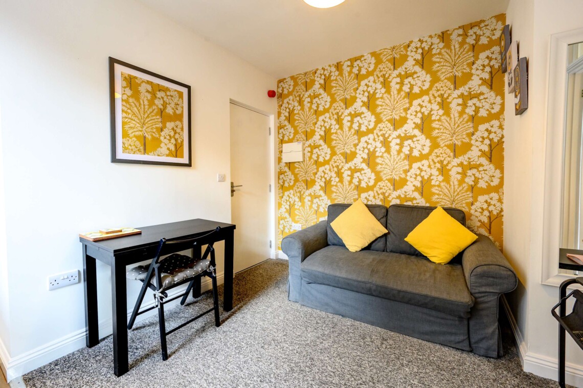 Amber suite living area with sofa bed
