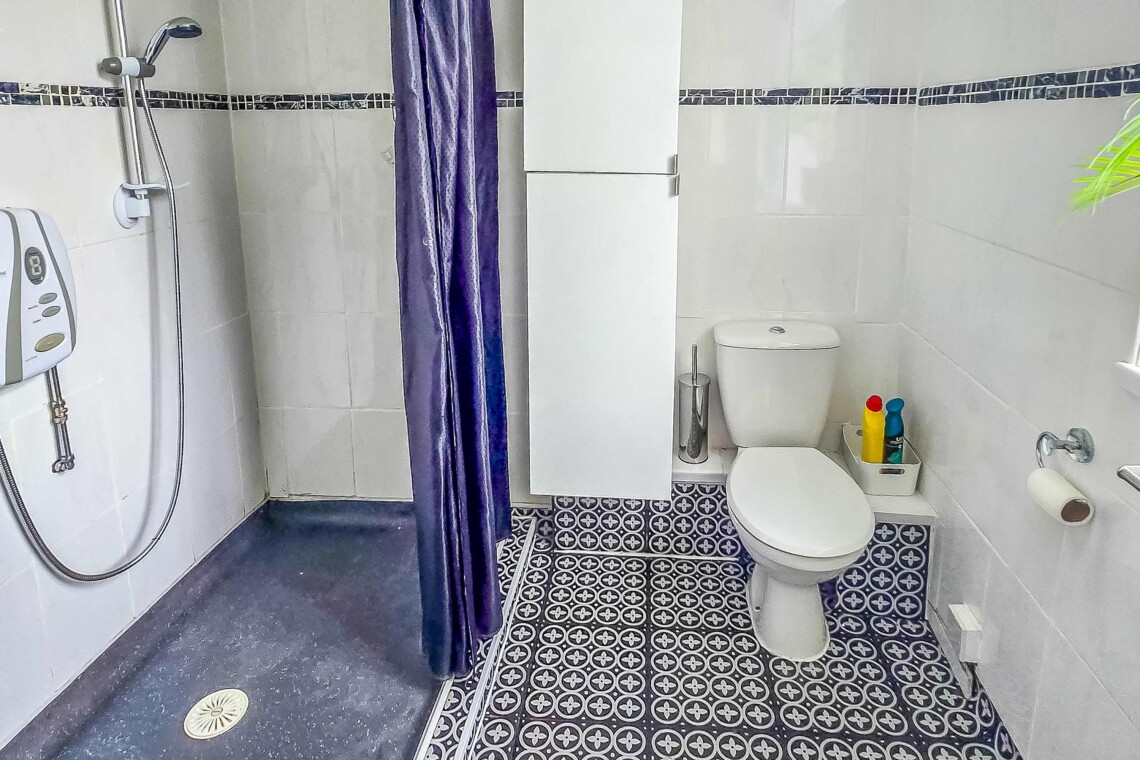 Bathroom, large shower space