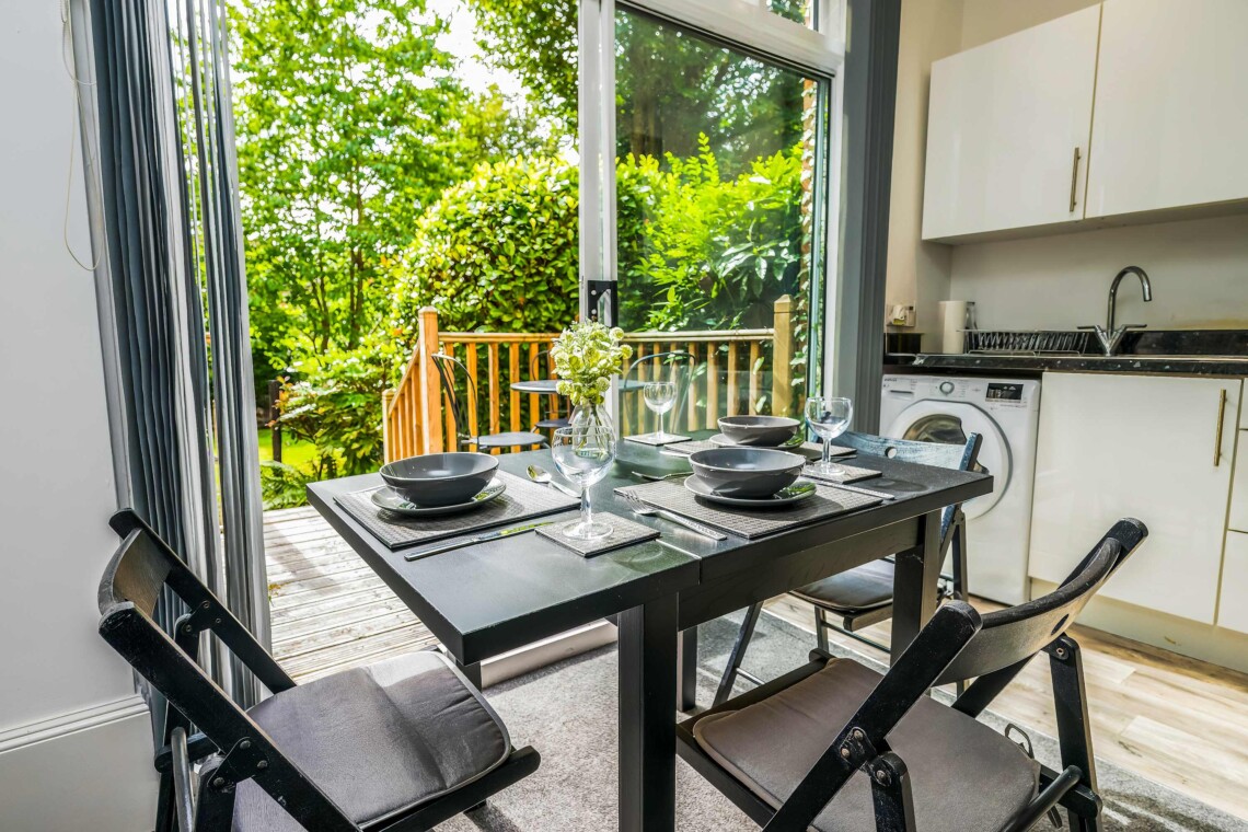 Patio doors to the decking area 
